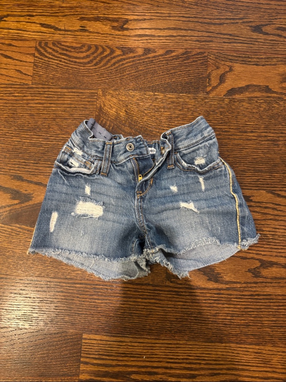 Old Navy Girls Ripped Denim Shorts - Light Blue